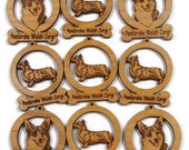9 Mini Pembroke Welsh Corgi Dog Ornaments