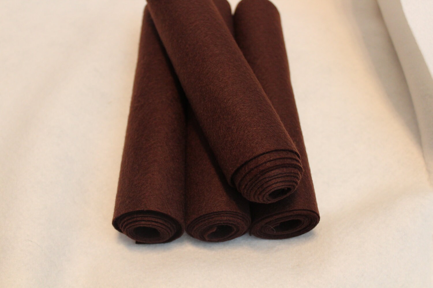 Mini Roll of Brown Wool Blend Felt