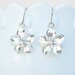 Plumeria Flower Earrings, Swarovski Crystal, Hawaiian Flower, Lei