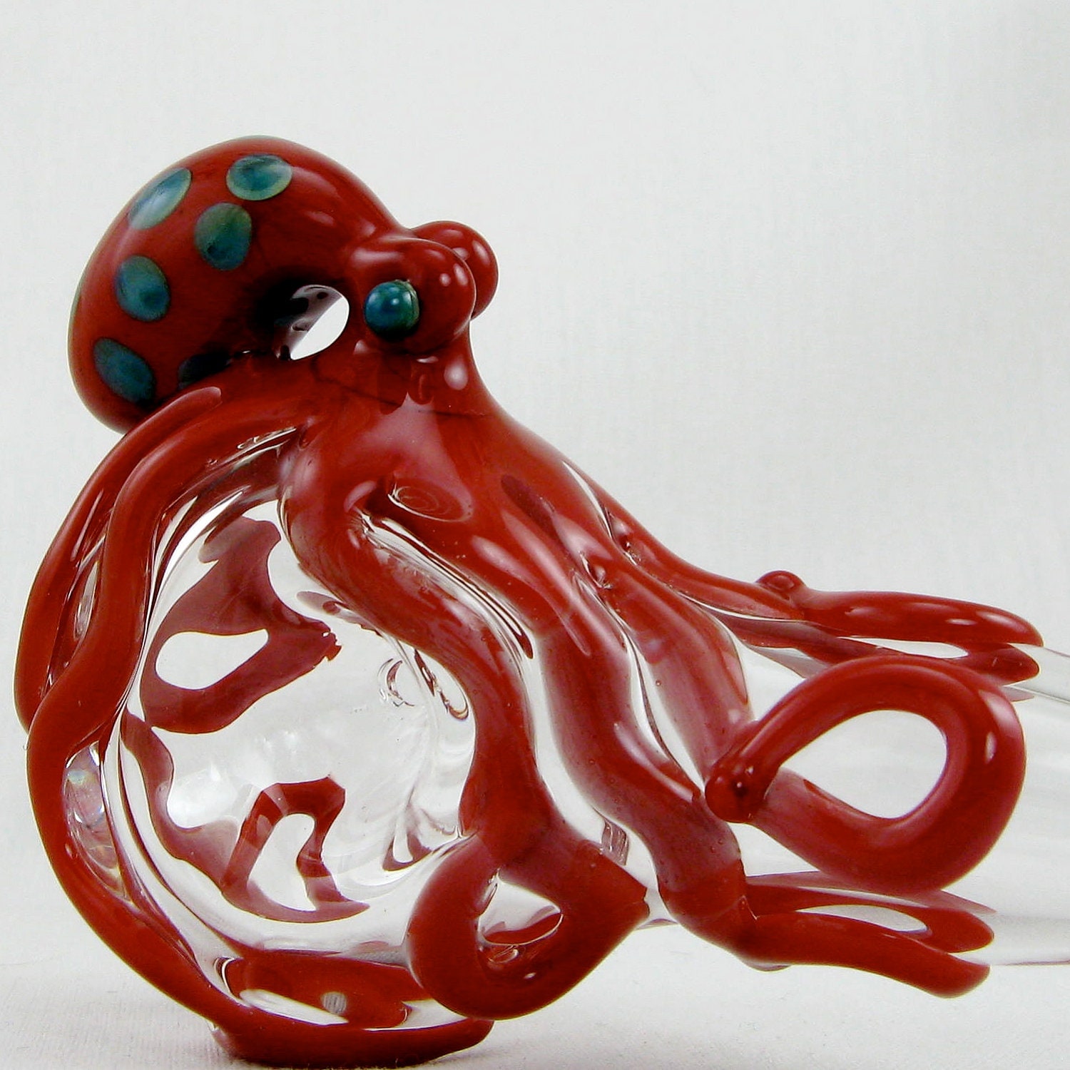 Octopus Spoon Medium Hand Blown Glass Pipe