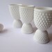 Vintage Westmoreland Milk Glass American Hobnail Double End Egg Cup Set of Three