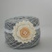 Newborn Girl Headband, Ivory and Beige Flower Head piece, Photography Prop