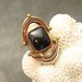 RESERVED Mixed Metals Vintage Ring Onyx Large Long R4781