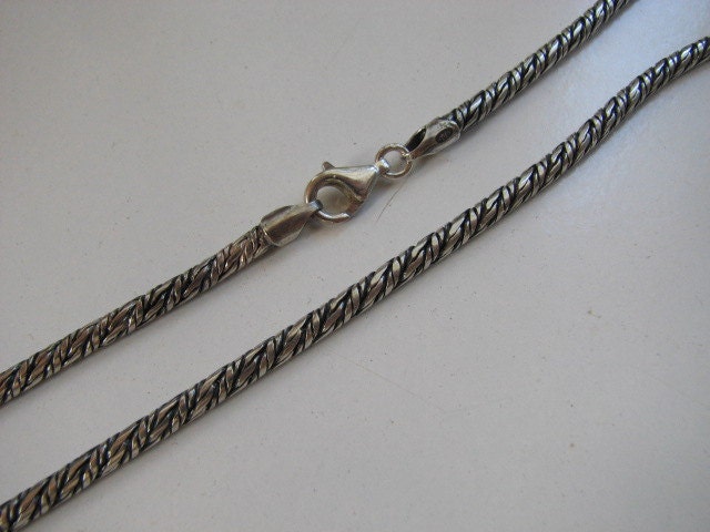 26 inch 2.5mm Rope Chain Necklace Sterling Silver Lightly