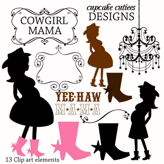 free cowgirl baby shower clip art - photo #43