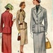 McCall 8218 Vintage 50s Sewing Pattern Fitted Two Piece Suit Skirt Jacket Misses Womens Size 40 Modern Size 14 Bust 40 Printed Pattern