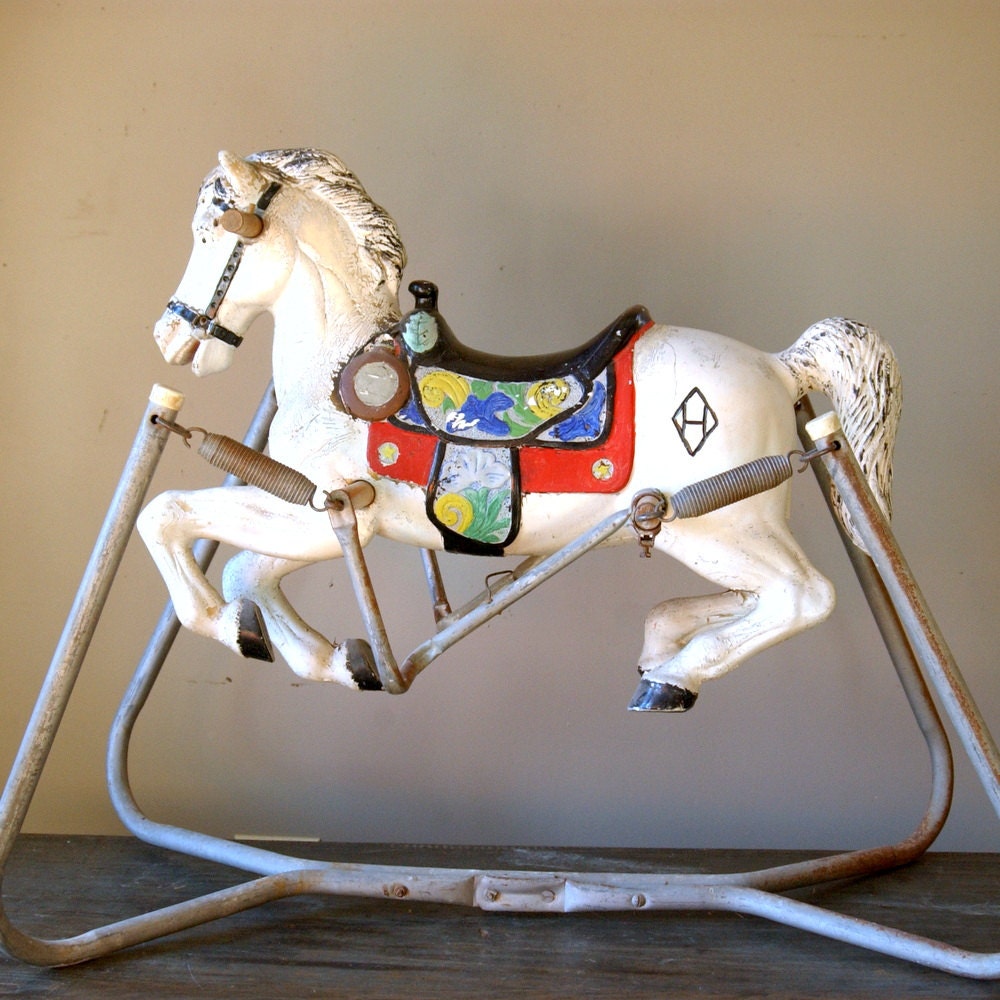 Vintage Carousel Rocking Horse Spring by CountryAnthropology