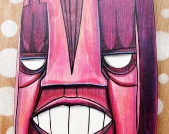 Solitary Verve 2 - Original Mixed Media on Wood & Aluminum Cut Out