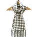 Houndstooth Check Hand Woven Scarf - Extra Long - Exotic Wool Blend - Unisex
