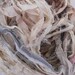 1 skein Recycled Sari Silk Ribbon Yarn Mixed off white cream beige