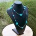 Whitney - Long Turquoise Beaded Silver Chain Necklace - Can Be WORN MULTIPLE WAYS