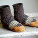 Children Eco Friendly Slippers, Leather Soles, kids size 7.5, Lazy Together