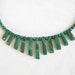 Vintage Green Malachite Polished Bead and Cut Stone Necklace