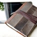 Zig Zag Leather Notebook Brown Tone