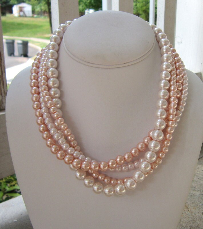 chunky-pink-necklace-pink-pearl-jewelry-blush-pink-jewelry