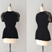 1940s blouse / sequin 40s velvet peplum top / Aphaea tunic