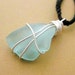 Reserved. Aquamarine Seaglass Pendant from Ireland. Irish Beach Glass Necklace. Pale Blue 'Cool Water'