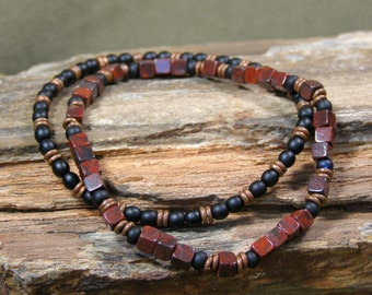 Bracelet for Men, Mans Jewelry, Beaded Bracelet, Southwest Jewelry, Mens Jewelry, Jasper Bracelet, Mens Bracelet , Stack Bracelet