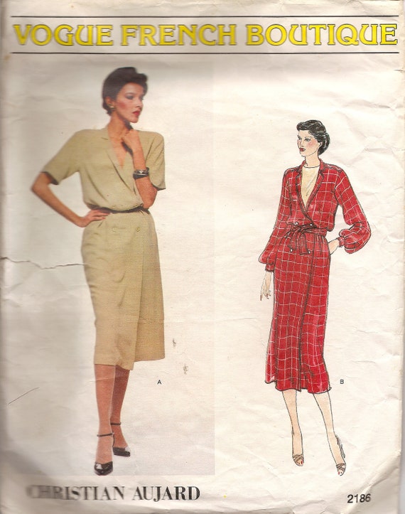 1970s Vintage Vogue Sewing Pattern Vogue Wrap Dress Pattern