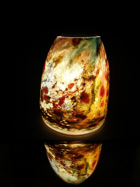 lamp shade hand blown glass