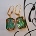 BLOWOUT SALE WINDSOR Springtime, Estate Style, Green Earrings, Peach Earrings, Vintage Earrings