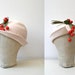 1950s hat / vintage wool cloche/ Spring Jubilee hat