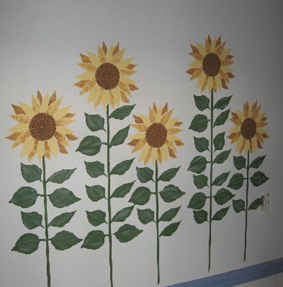 Stencil Life-sized Sunflower Stencil Wall Stencil Murals