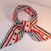 Vintage 1960s Neck Scarf Mod Stripes and Polka Dots in White Red Black Blue 60s Neckerchief MadMen Era Looks Like Megan Draper