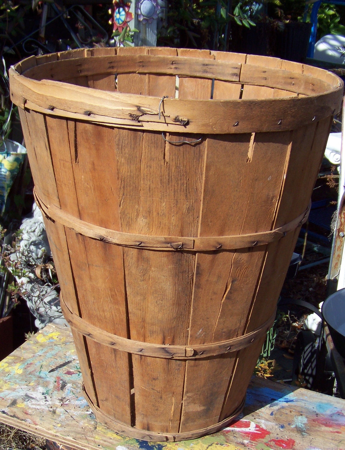 Vintage Bean Hamper Bushel Basket...Rustic Farm by AlloftheAbove