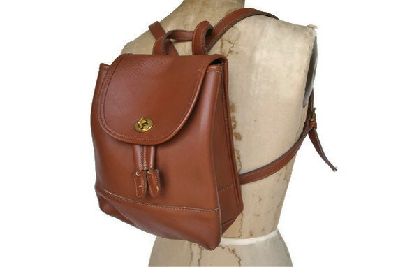 brown backpack purse