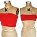 Tube Top / Red Cropped Bandeau Top / S-M