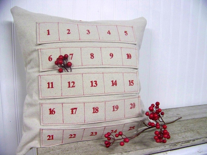 free shipping advent calendar pillow christmas home decor