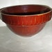 Brown Crock Bowl Vintage Country Cottage Primitive 10" mixing fruit bowl