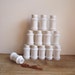 60s Spice Jars. 12 Vintage Milk Glass Jars.