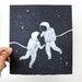 Chance Encounter original gouache painting on beautiful handmade paper