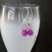 Alexandrite-Czech Glass Cluster Earrings-Silverplated FREE SHIPPING