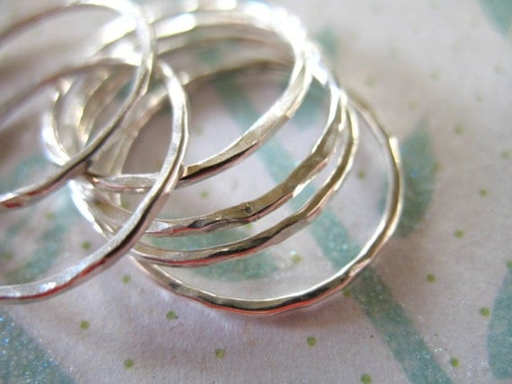 Sterling Silver KNUCKLE Ring, Stack Ring, Midi Rings Eternity Rings ...