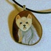 Custom pet portraits pet portrait memorial gift idea pets lovers miniature painting stone pendant jewelry personalize painted rock necklace