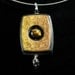 Polymer Clay Pendant Necklace - Polymer Clay Jewelry - Gold and Black Mica Shift - Clay Jewelry - Silver Jewelry