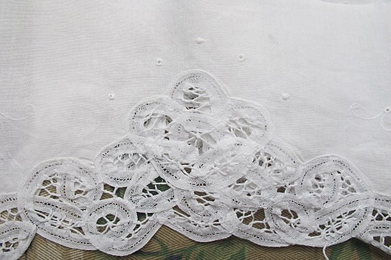 Eyelet Embroidery Border Fabric Lace Fabric by BettyandBabs