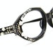 Vintage 60s Black Cat Eye Eyeglasses or Sunglasses Frame Rhinestones and pearls