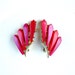 Thermoset Vintage Earrings - Fuchsia Pink Red Purple Plum - Wings