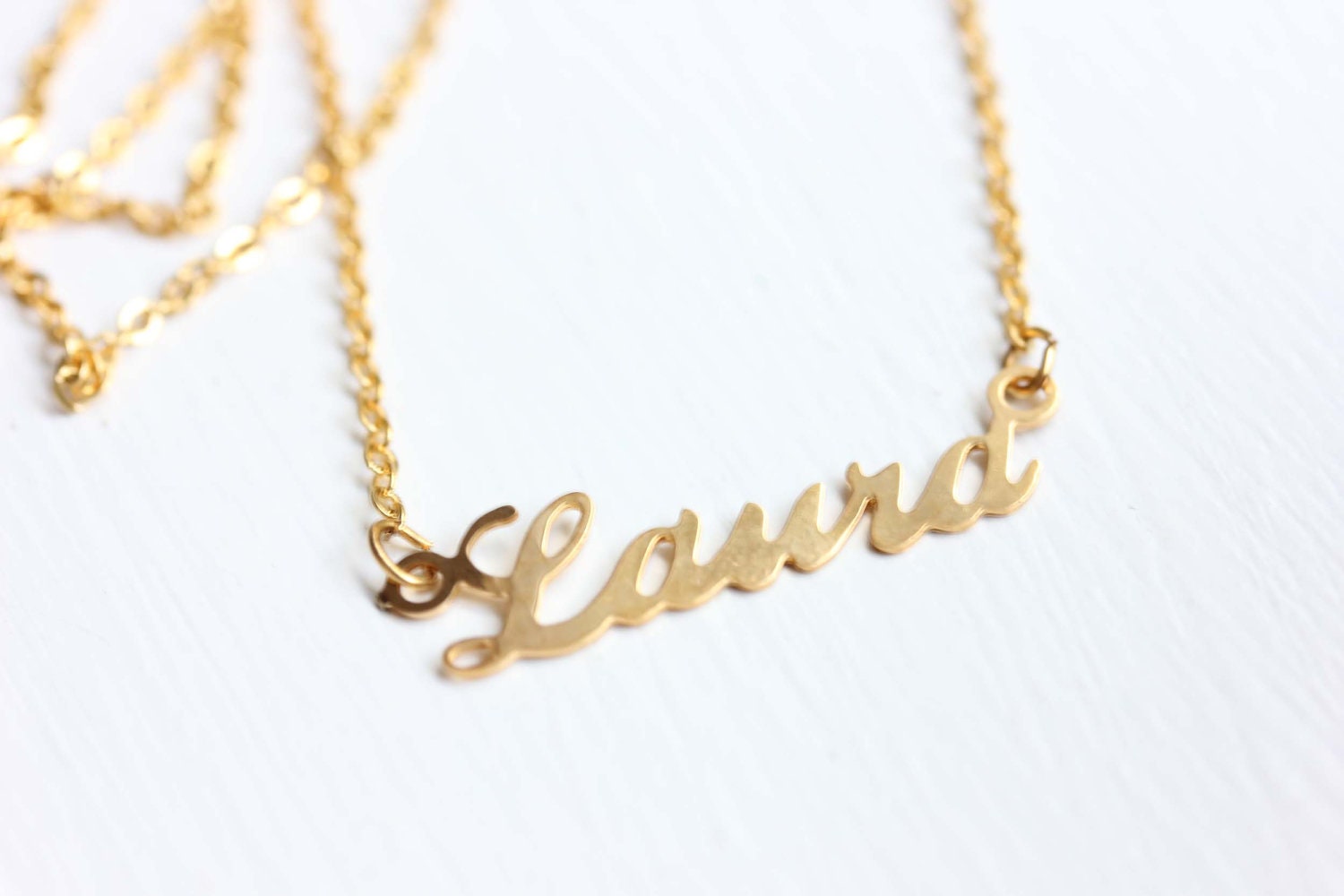  Laura  Name  Necklace Laura  Name  Jewelry  Name  Necklace Gold 