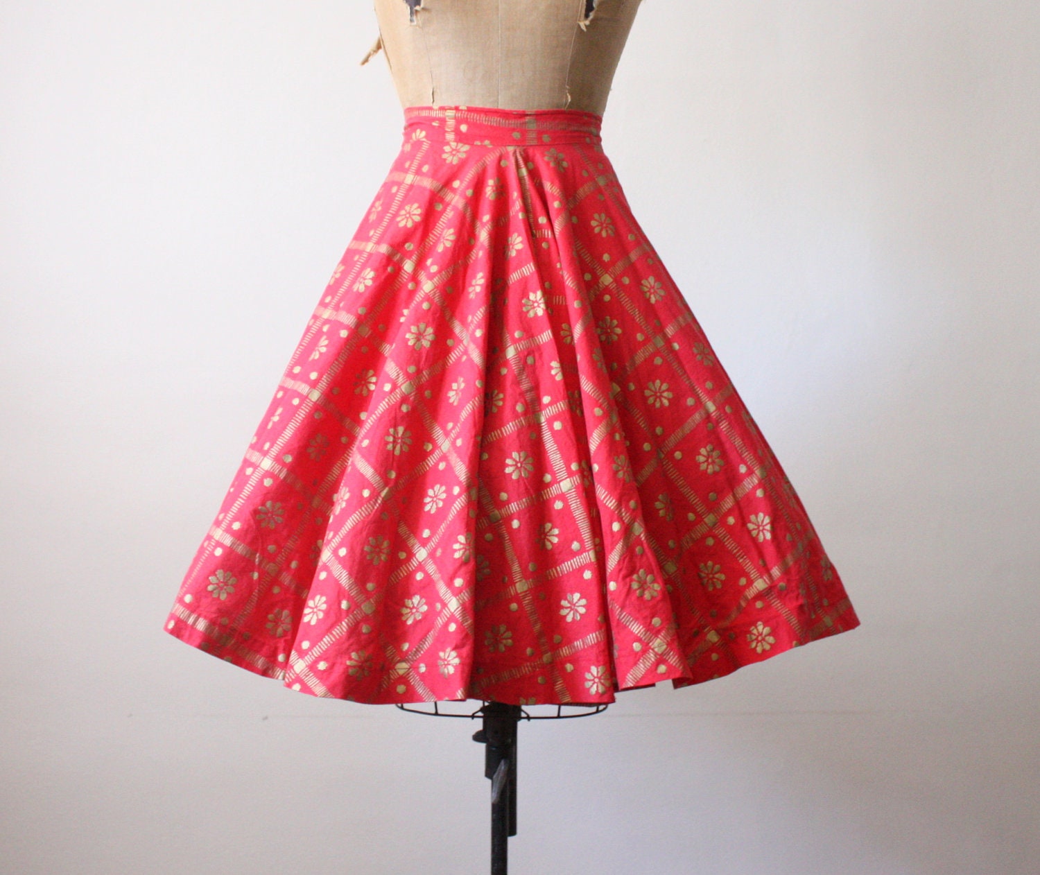 50s skirt vintage 1950's midcentury circle skirt