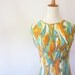Vintage MAD MEN 1960s Dress Party Shift PASTEL Blue Medium Large M L Mid Century Modern Indie 60s