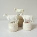 RESERVED- Vintage White Toy Cows