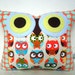 USE COUPON CODE /orange/blue Amy Butlet fabric /owl print Owl family/Ready to ship