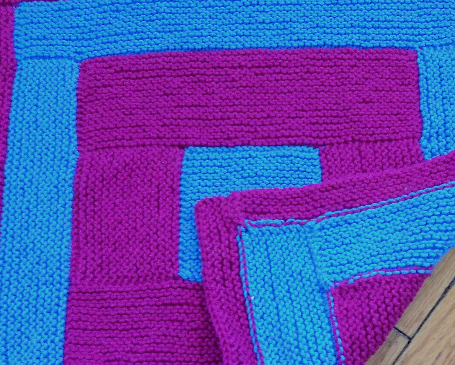 Knitting Pattern PDF Patchwork Cat Blanket