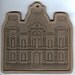 Vintage Clay Victorian House Cookie Mold, 7 by 7 inches