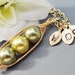 Two Or Three Peas In A Pod Shades Of Green Personalized Necklace